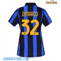 Camisa de time de futebol Inter Milan Federico Dimarco #32 Replicas 1º Equipamento Feminina 2026-27 Manga Curta